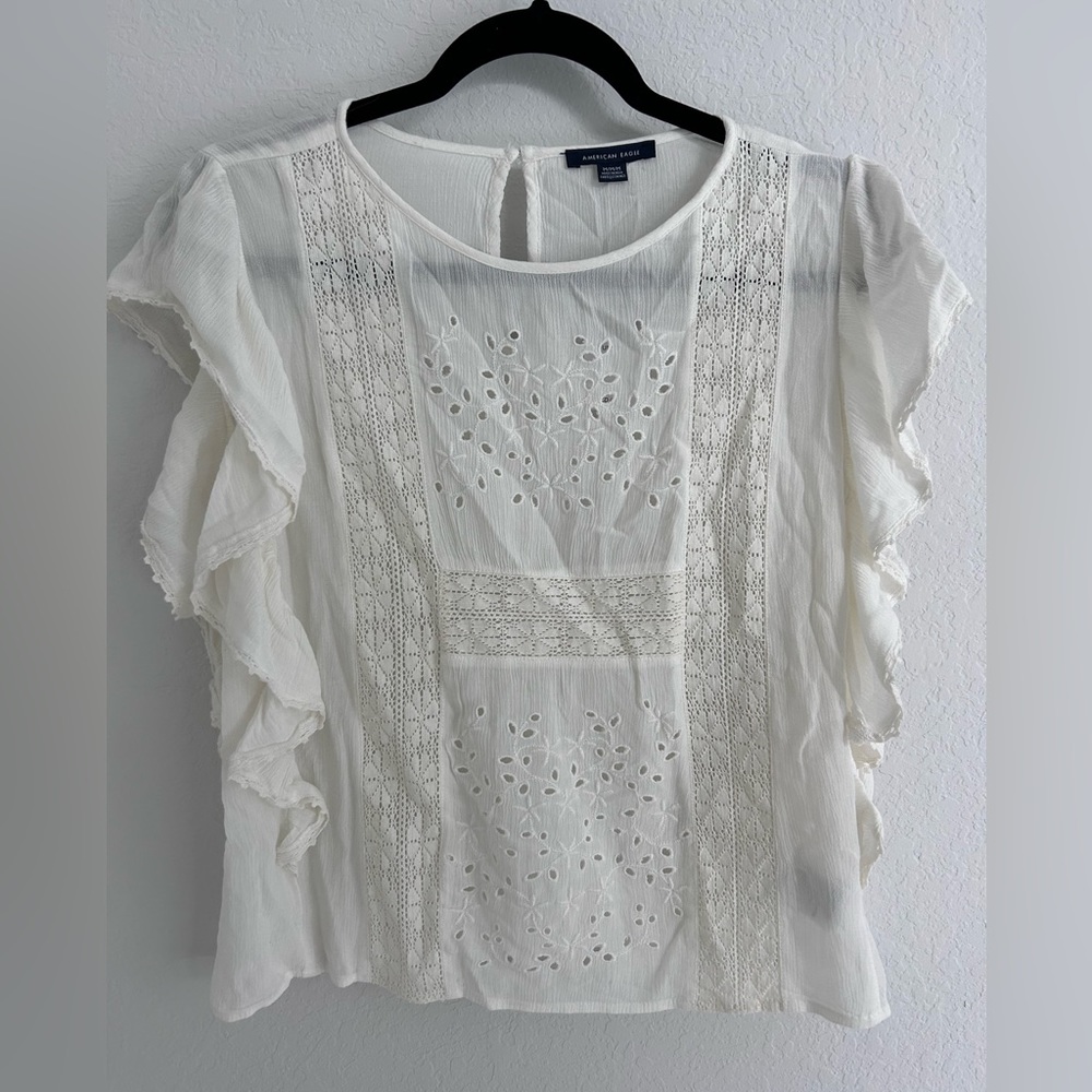American Eagle white blouse
